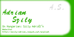 adrian szily business card